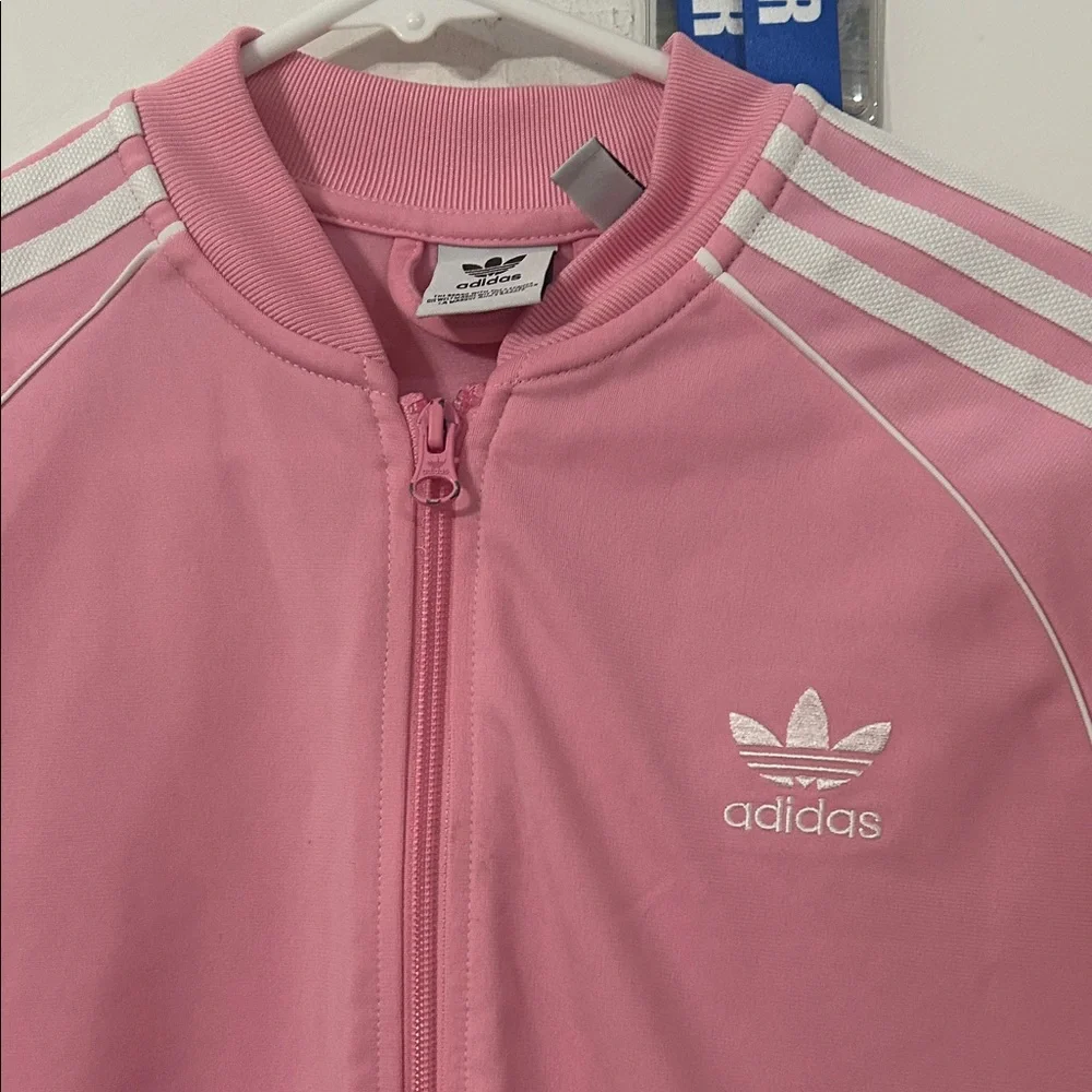 Adidas Women Pink Zip-Up Jacket - Picture 3 of 8